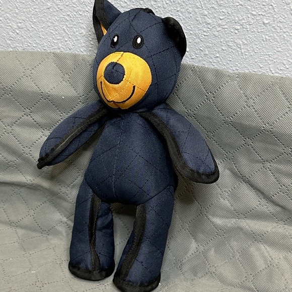 Tough Quilted Dog Chew Toy Denim Plush Bear Tough Materials and Seams NWT - Picture 3 of 13